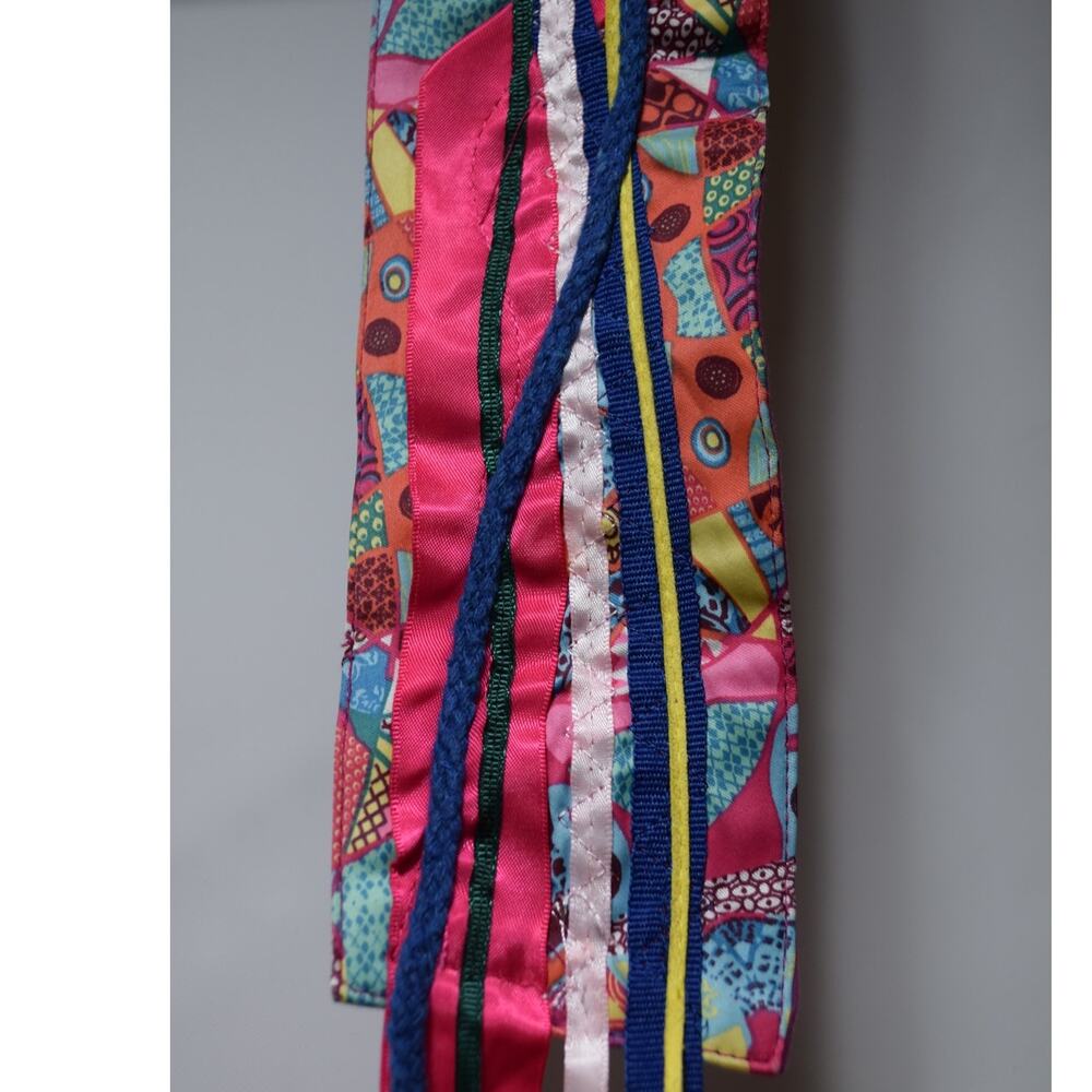 Vintage Boho Ribbon Streamer Belt Multicolor Festival Hippie Statement Belt